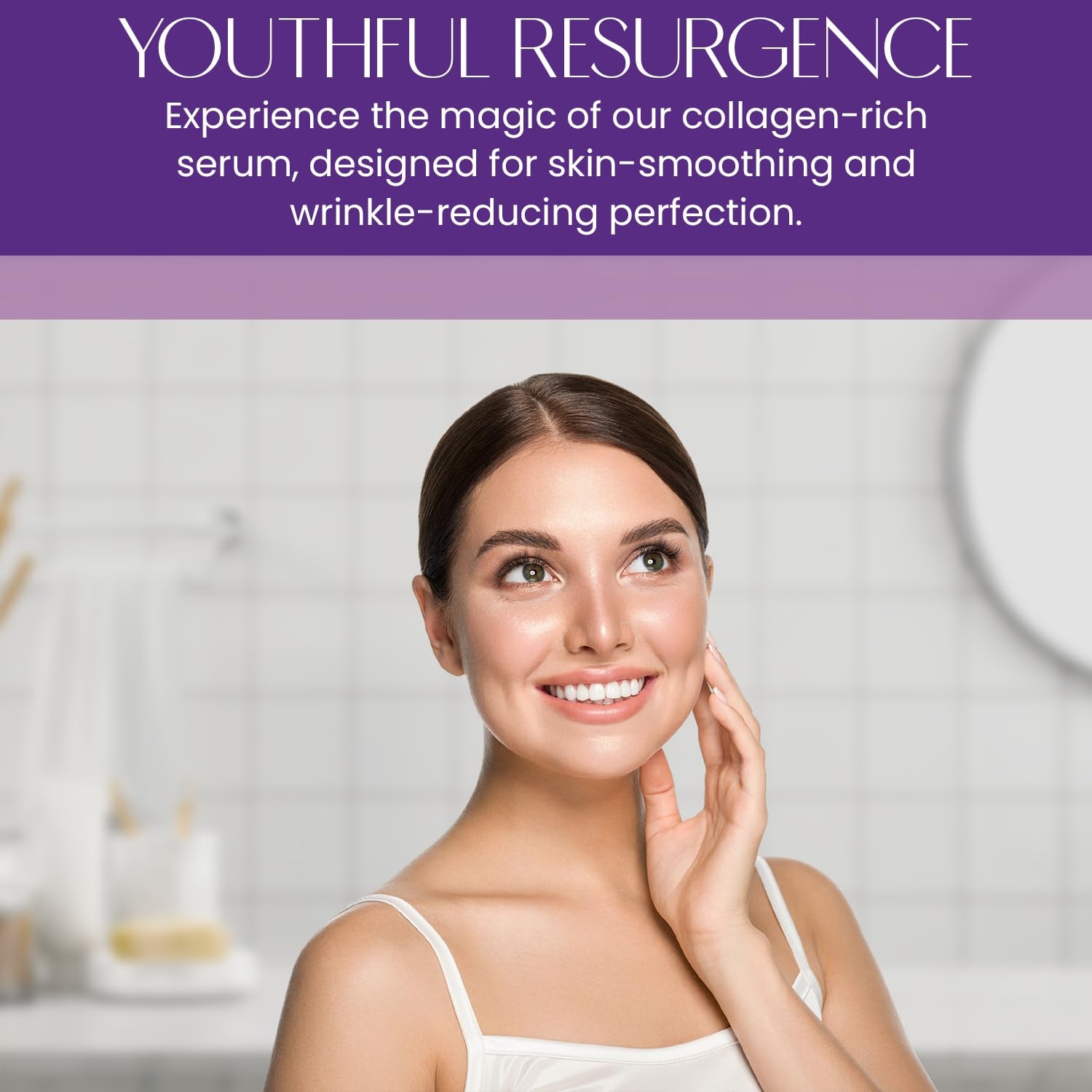 Collagen Face Serum - Dermatologist Tested, Anti-Aging, Skin Tightening, Hydrating - Clean Beauty, Cruelty-Free Korean Skin Care for All Skin Types - 1.69 Fl. Oz